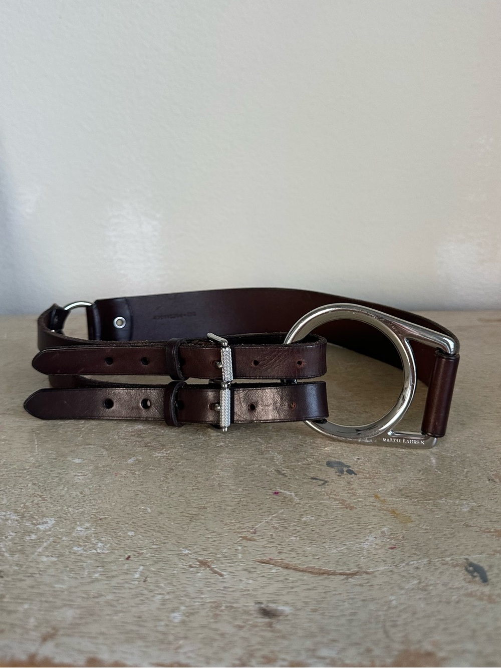 Ralph Lauren Brown Leather O Ring Buckle Strap Belt - Picture 3 of 15